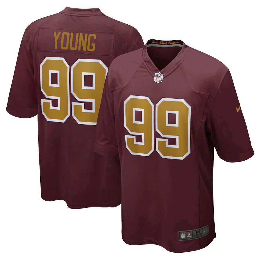 Men Washington Redskins #99 Chase Young Nike Burgundy Alternate Game NFL Jersey->washington redskins->NFL Jersey